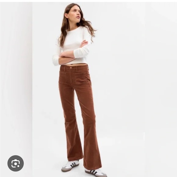 GAP Pants - High Rise Flare 70s Cords Pants Petite Length